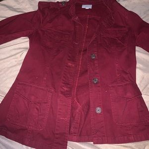 Burgundy Converse Peacoat